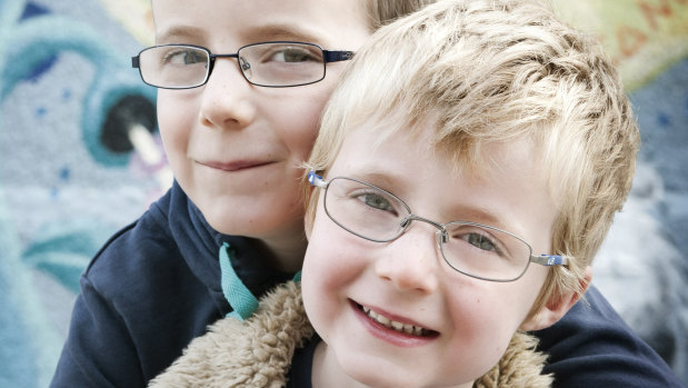 Tom Gray (front) died of DIPG brain cancer when he was 8.