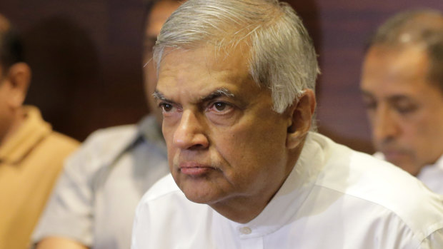 Sri Lanka's sacked Prime Minister Ranil Wickeremesinghe.