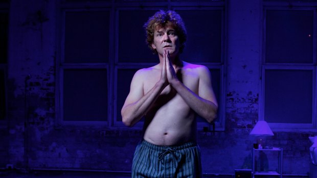 Neil Pigot on stage playing Brett Whiteley in Whiteley's Incredible Blue in 2011. 