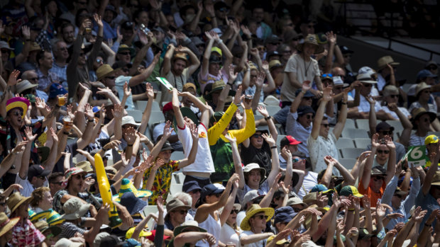 Crowds flocked to the MCG during the Test.