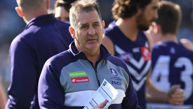 Coach Ross Lyon continues to say results are irrelevant after the Dockers suffered a huge defeat to Geelong.