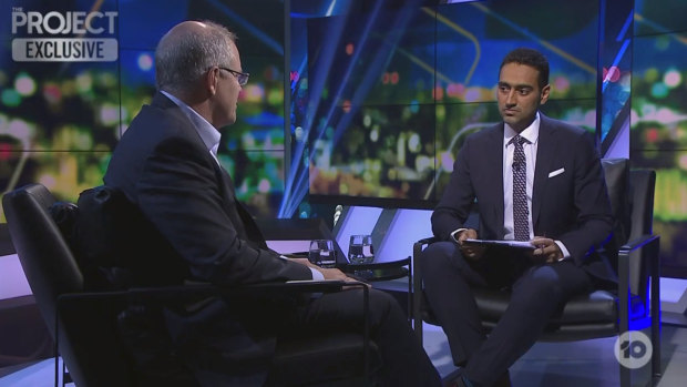 Scott Morrison talks to Waleed Aly this week on The Project.
