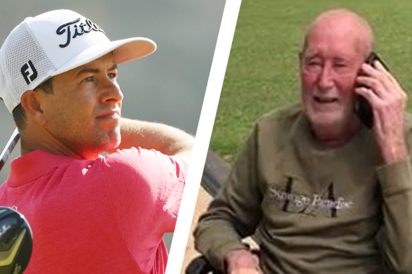 Adam Scott and Ross Campbell shared a phone call at the request of Mr Campbell's family.