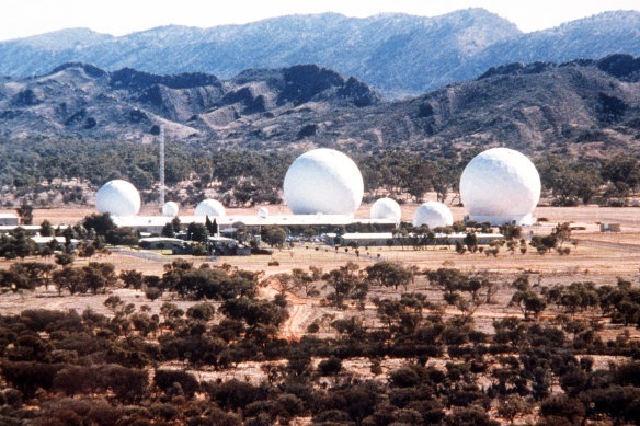 Pine Gap, a satellite surveillance base south-west of Alice Springs.