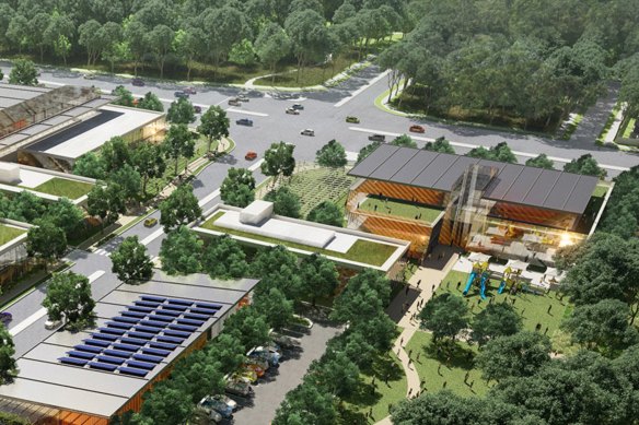 An artist’s impression of a section of Marsden Park North, a future suburb slated for Sydney’s north-west.