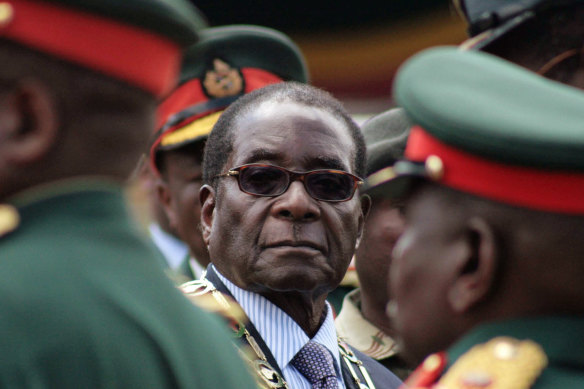 Zimbabwean president Robert Mugabe in 2008.