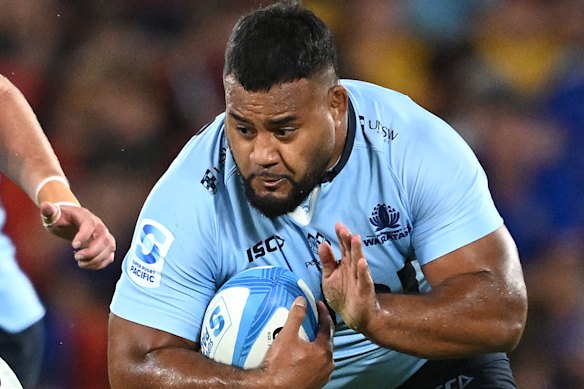 Waratahs prop Taniela Tupou.