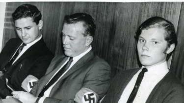 Dan Van Blarcom, right, pictured in 1970. He later claimed to have been an undercover Nazi infiltrator.