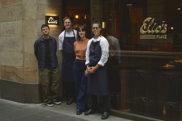 The team behind Elio’s Place (from left):  Adam Mariani, Gareth Flood, Elisa Mariani and Matilde Razzoli.