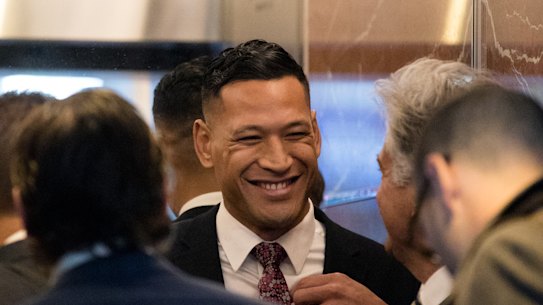 Israel Folau at the Fair Work Commission.
  