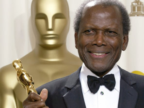 Sidney Poitier in 2002, receives an honorary Oscar for ‘his remarkable accomplishments as an artist and as a human being.’