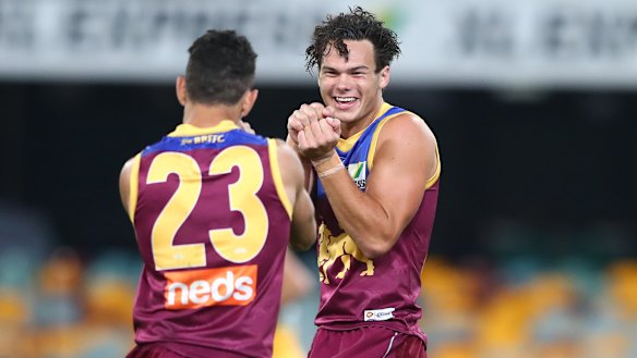 Cameron Rayner will play AFL game No.100 when the Lions face the Swans on Friday. 