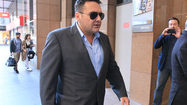 George Alex arriving to be grilled at the Royal Commission into the building industry in 2015.