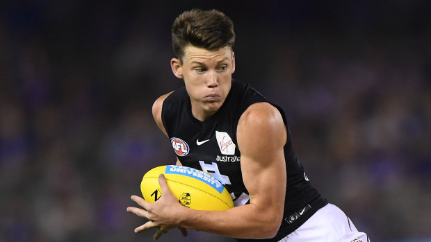 Star season: Sam Walsh has impressed in his first year in the AFL.