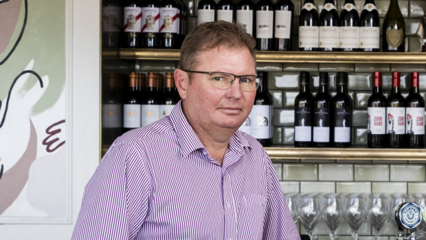 Craig Laundy at the  Woolwich Pier Hotel in Sydney, one of 30 pubs and hotels in the family empire.