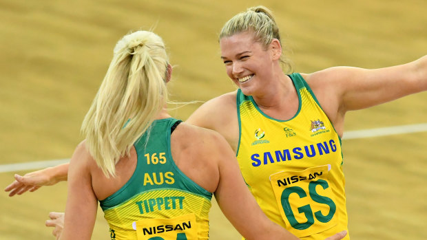 World-class: Gretel Tippett and Caitlin Thwaites are more than capable of filling Caitlin Bassett's void, according to the Australian coach.