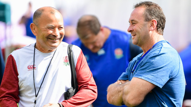League link: Ricky Stuart joined Eddie Jones' England camp during the World Cup – but the intel exchange would have gone both ways.