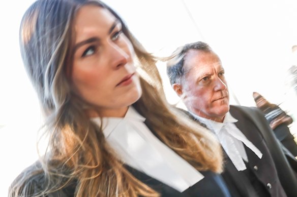 Sophie Sophie Staffords (left) and colin Mandy, SC, COURT HOLY Monday.