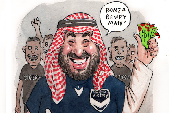 There are rumours Saudi Arabia’s Mohammed bin Salman wants to buy Melbourne Victory.