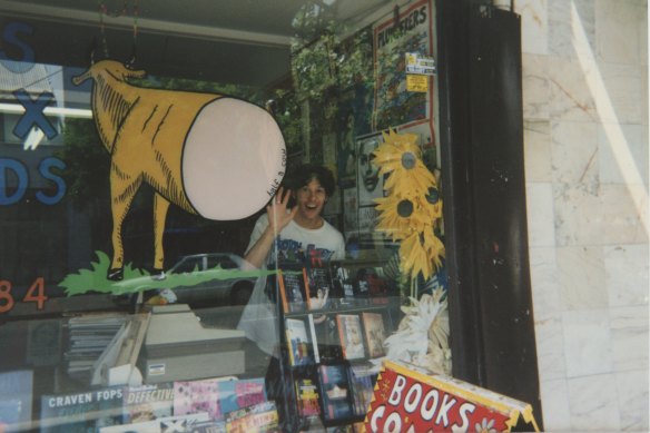 Nic Dalton inside the legendary Half A Cow on Glebe Point Road in 1991.