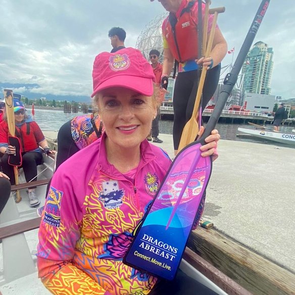 Andrea Seers, from Melbourne’s Dragons Abreast group, describes the dragon boat experience as “incredibly empowering”.