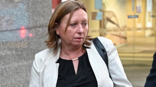 Rebecca Cartwright leaves ICAC after giving evidence of a hidden hard drive belonging to former Wagga Wagga MP Daryl Maguire.