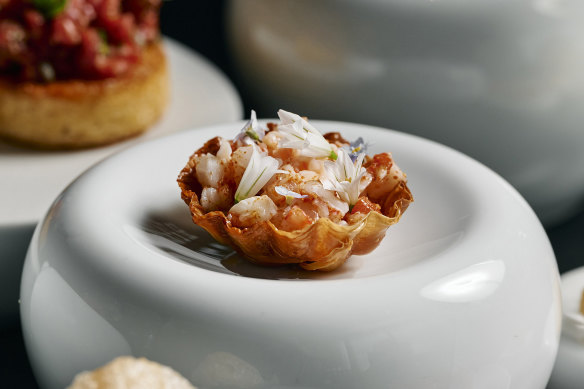 Lobster tart at Society restaurant.