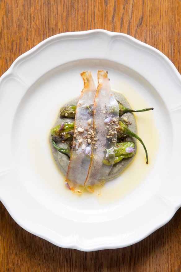 Friggitelli, eggplant, guanciale.