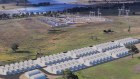 A render of Akaysha Energy’s proposed Orana battery storage system under construction near Wellington, NSW.