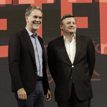 With Ted Sarandos, who was named co-CEO in July this year. Hastings says he'll be around for another decade at least. 