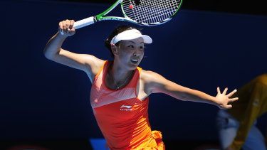 Peng Shuai at the Australian Open in 2011. 