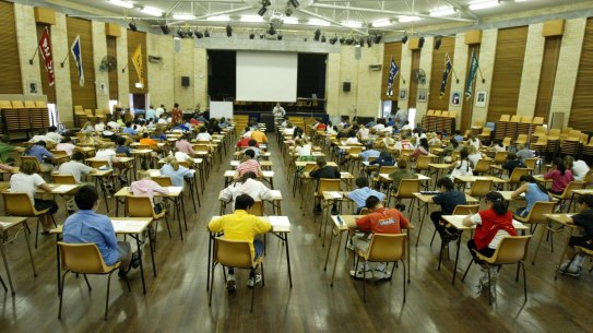 Students sitting the selective school exam