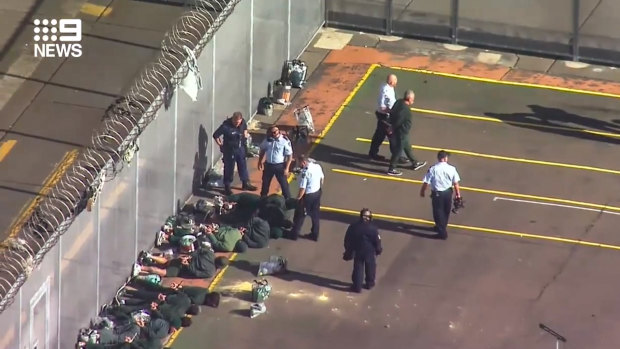 A fight between two inmates at Long Bay Jail was broken up by guards using tear-gas.