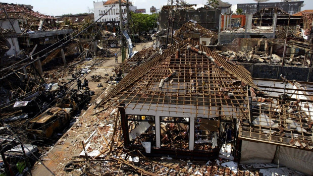 More than 200 people were killed in the Bali bombings at the Sari club in 2002.