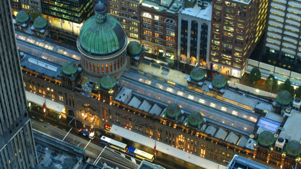 From above: The Queen Victoria Building. 