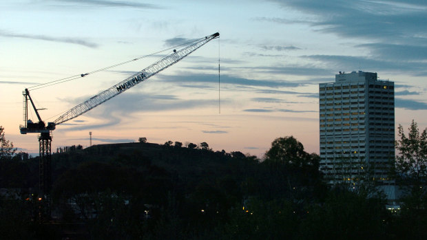 An increasing number of high-rises are being built in Canberra.