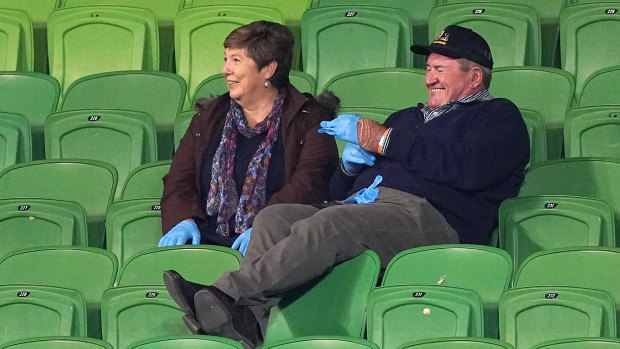 The parents of Storm debutant Chris Lewis report for duty.