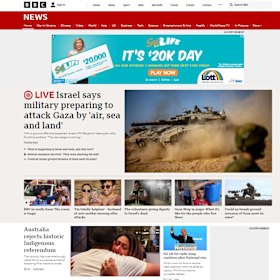 Britain’s BBC gave prominent coverage of the Voice referendum result.