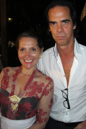 Janet DeNeefe and Nick Cave at the Ubud Writers and Readers Festival in 2012.