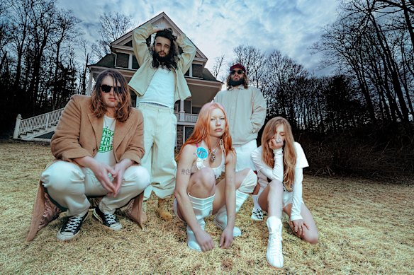 Wet Leg (from left): Henry Holmes, Joshua Omead Mobaraki, Rhian Teasdale, Ellis Durand and Hester Chambers.