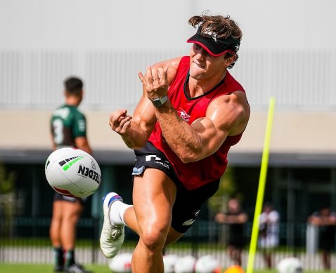 Guns out: Jamie Humphreys is set to wear the Rabbitohs’ No. 7 jersey