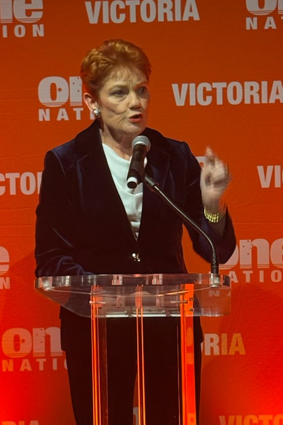 Pauline Hanson says she will work with the Coalition government in Victoria.