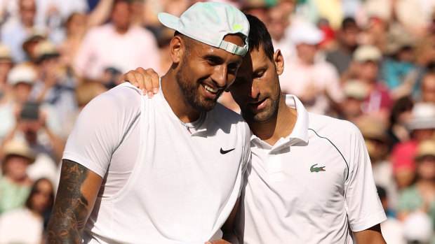 ‘You’re a phenomenal tennis player’: Djokovic praises Kyrgios after Wimbledon final
