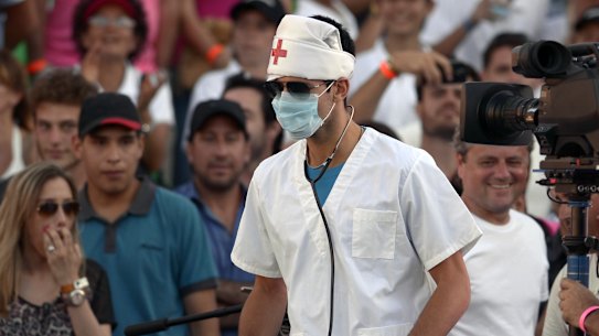 Paging Dr Djokovic: Serbian tennis player Novak Djokovic.