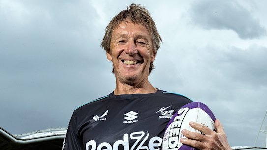 Coach of the Melbourne Storm, Craig Bellamy poses for a photo after a press conference ahead of his 500th game