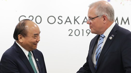 Scott Morrison and Vietnamese counterpart Nguyen Xuan Phuc will rekindle their relationship in Hanoi on Friday.