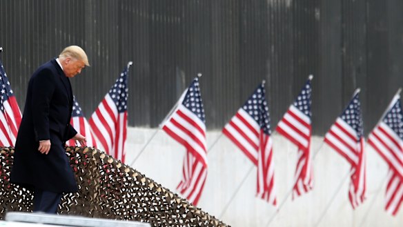 US President Donald Trump, pictured during a trip the border wall in Texas this week.
