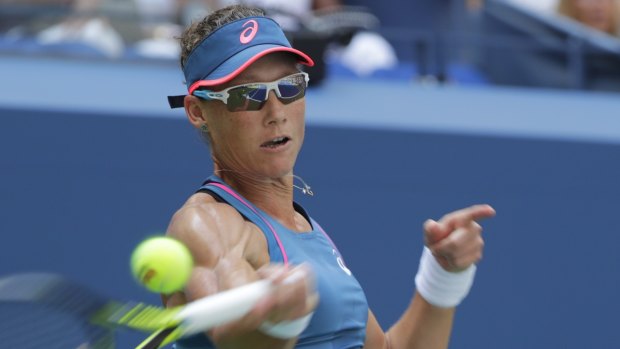 Well beaten: Sam Stosur is out of the US Open.