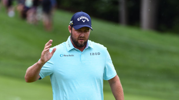 Lurking: Marc Leishman is right in the hunt at Memorial, where he has a strong record.