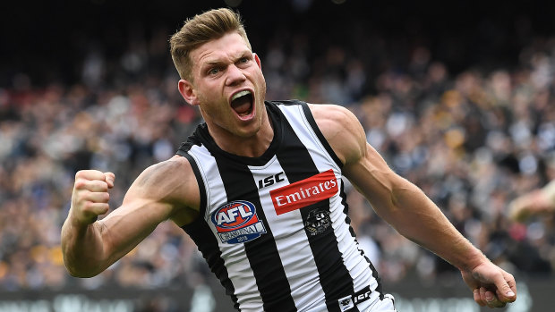 Taylor Adams played his heart out for Collingwood.